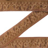 Sanskriti Vintage Sari/Saree Border Hand Beaded Zari 1 YD Trim Brown 2.5W Lace