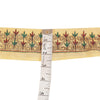 Sanskriti Vintage Sari Border Hand Embroidered Zari 1Yd Trim 1.5W Cream Ribbon