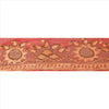 Sanskriti Vintage Border Hand Beaded 1 Yard Indian Trim Sewing Red Sequins Lace