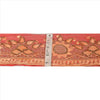 Sanskriti Vintage Border Hand Beaded 1 Yard Indian Trim Sewing Red Sequins Lace