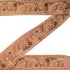 Sanskriti Vintage Sari/Saree Border Embroidered Zari 1 YD Trim Brown 3W Ribbon