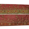 Sanskriti Vintage Sari/Saree Border Hand Beaded Zari 1 YD Trim Maroon 11.5W Lace