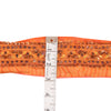 Sanskriti Vintage Sari/Saree Border Hand Beaded Zari 1 YD Trim Orange 3.5W Lace