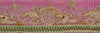 Sanskriti Vintage Sari Border Hand Beaded Craft Patch Work Trims Lace 1 Yd Pink