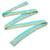 SANSKRITI VINTAGE SARI BORDER HAND BEADED CRAFT 1 YD TRIMS 1.5'W RIBBON SKY BLUE