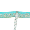 SANSKRITI VINTAGE SARI BORDER HAND BEADED CRAFT 1 YD TRIMS 1.5'W RIBBON SKY BLUE