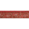 Sanskriti Vintage Sari Border Hand Beaded Brocade Zari Craft 1 Yd Red Trims Lace