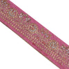 Sanskriti Vintage Sari Border Hand Beaded Craft 1 Yd Sewing Pink Trims Deco Lace
