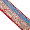 Sanskriti Vintage Sari Border Hand Beaded Craft 1 YD Sewing Blue Trims Deco Lace
