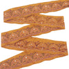 Sanskriti Vintage Sari Border Hand Embroidered 1 YD Trim Sewing Saffron Lace 2.9