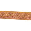 Sanskriti Vintage Sari Border Hand Embroidered 1 YD Trim Sewing Saffron Lace 2.9