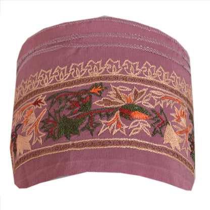 Sanskriti Vintage Sari Border Embroidered 1YD Indian Trim Sewing Purple Lace