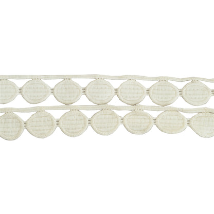 Sanskriti Vintage Sari Border Hand Beaded Craft 1 Yd Sewing Off-White Trims Lace