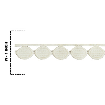 Sanskriti Vintage Sari Border Hand Beaded Craft 1 Yd Sewing Off-White Trims Lace