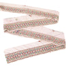 Sanskriti Vintage Sari Border Hand Embroidered Zari 1 YD Indian Trim Pink Lace