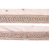 Sanskriti Vintage Sari Border Hand Embroidered Zari 1 YD Indian Trim Pink Lace