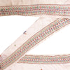 Sanskriti Vintage Sari Border Hand Embroidered Zari 1 YD Indian Trim Pink Lace