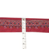 Sanskriti Vintage Sari Border Hand Bead Craft Trims Lace 1YD Indian Maroon 2.6W
