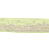 Sanskriti Vintage Sari Border Hand Beaded 1 YD Trim Zardozi Green 2W Lace Ribbon