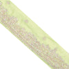 Sanskriti Vintage Sari Border Hand Beaded 1 YD Trim Zardozi Green 2W Lace Ribbon