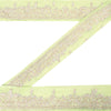 Sanskriti Vintage Sari Border Hand Beaded 1 YD Trim Zardozi Green 2W Lace Ribbon