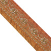 Sanskriti Vintage Sari Border Hand Embroidered Craft Trims Zari Lace 1 YD Orange