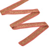 SANSKRITI VINTAGE SARI BORDER HAND BEADED CRAFT 1YD TRIMS SEQUINS LACE 1 YD PINK