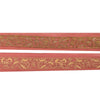 SANSKRITI VINTAGE SARI BORDER HAND BEADED CRAFT 1YD TRIMS SEQUINS LACE 1 YD PINK