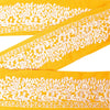 SANSKRITI VINTAGE SARI BORDER EMBROIDERED CRAFT 1YD TRIM FLORAL LACE SAFFRON