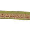 Sanskriti Vintage Sari Border Hand Embroidery 1YD Craft Trim Green Silk Lace 2"W