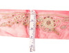 SANSKRITI VINTAGE SAREE BORDER HAND BEADED 1YD TRIM PATCH WORK LACE 2.5W PINK