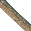 Sanskriti Vintage Sari Border Hand Beaded Zari Zardozi 1YD Craft Trim Green Lace