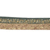Sanskriti Vintage Sari Border Hand Beaded Zari Zardozi 1YD Craft Trim Green Lace