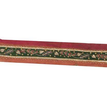 Sanskriti Vintage Sari Border Hand Beaded 1 YD Trim Zari Gota Patti 1.5W Lace