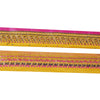 Sanskriti Vintage Sari Border Hand Beaded ZardoziTrims 1YD Yellow Pure Silk Lace