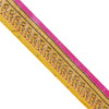 Sanskriti Vintage Sari Border Hand Beaded ZardoziTrims 1YD Yellow Pure Silk Lace