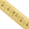 Sanskriti Vintage Sari Border Embroidered 1 YD Craft Trim Green 2" W Silk Lace