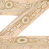 Sanskriti Vintage Sari Border Hand Beaded Thread Silk 1YD Trim Cream 5.2"w Lace
