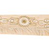 Sanskriti Vintage Sari Border Hand Beaded Thread Silk 1YD Trim Cream 5.2"w Lace