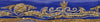 SANSKRITI VINTAGE SAREE BORDER HAND BEADED CRAFT 1YD  TRIMS 1.5W RIBBON BLUE