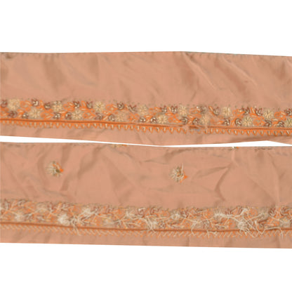 Sanskriti Vintage Sari Border 1 YD Craft Peach Trim Hand Beaded Sewing Lace