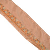 Sanskriti Vintage Sari Border 1 YD Craft Peach Trim Hand Beaded Sewing Lace