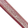 SANSKRITI VINTAGE SARI BORDER HAND BEADED CRAFT 1YD TRIMS LACE 2'W MAROON