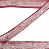 SANSKRITI VINTAGE SARI BORDER HAND BEADED CRAFT 1YD TRIMS LACE 2'W MAROON