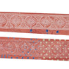 Sanskriti Vintage Sari Border Hand Embroidered Thread 1 YD Craft Trim Peach Lace