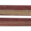 Sanskriti Vintage Sari Border Hand Beaded 1 YD Craft Trim Maroon Pure Silk Lace