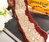 Sanskriti Vintage Saree Border Hand Beaded Craft 1YD Trims Lace 2W Brown