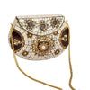 Sanskriti Women's Evening Mosaic Metallic Clutch Bag Handbag/Purse Shoulder Bag