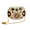 Sanskriti Women's Evening Mosaic Metallic Clutch Bag Handbag/Purse Shoulder Bag