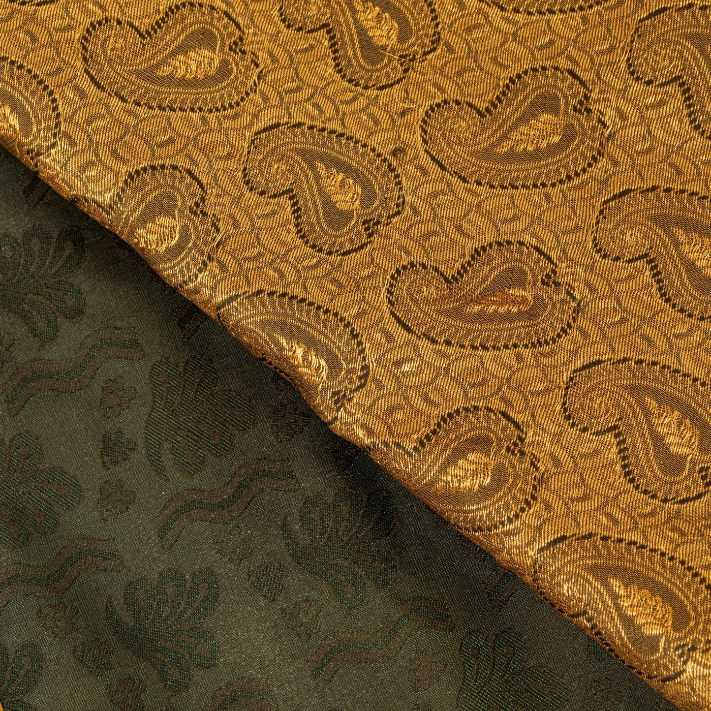 Sanskriti Vintage Dark Gray Pure Silk Kanjivaram Sarees Handcrafted Sari Fabric